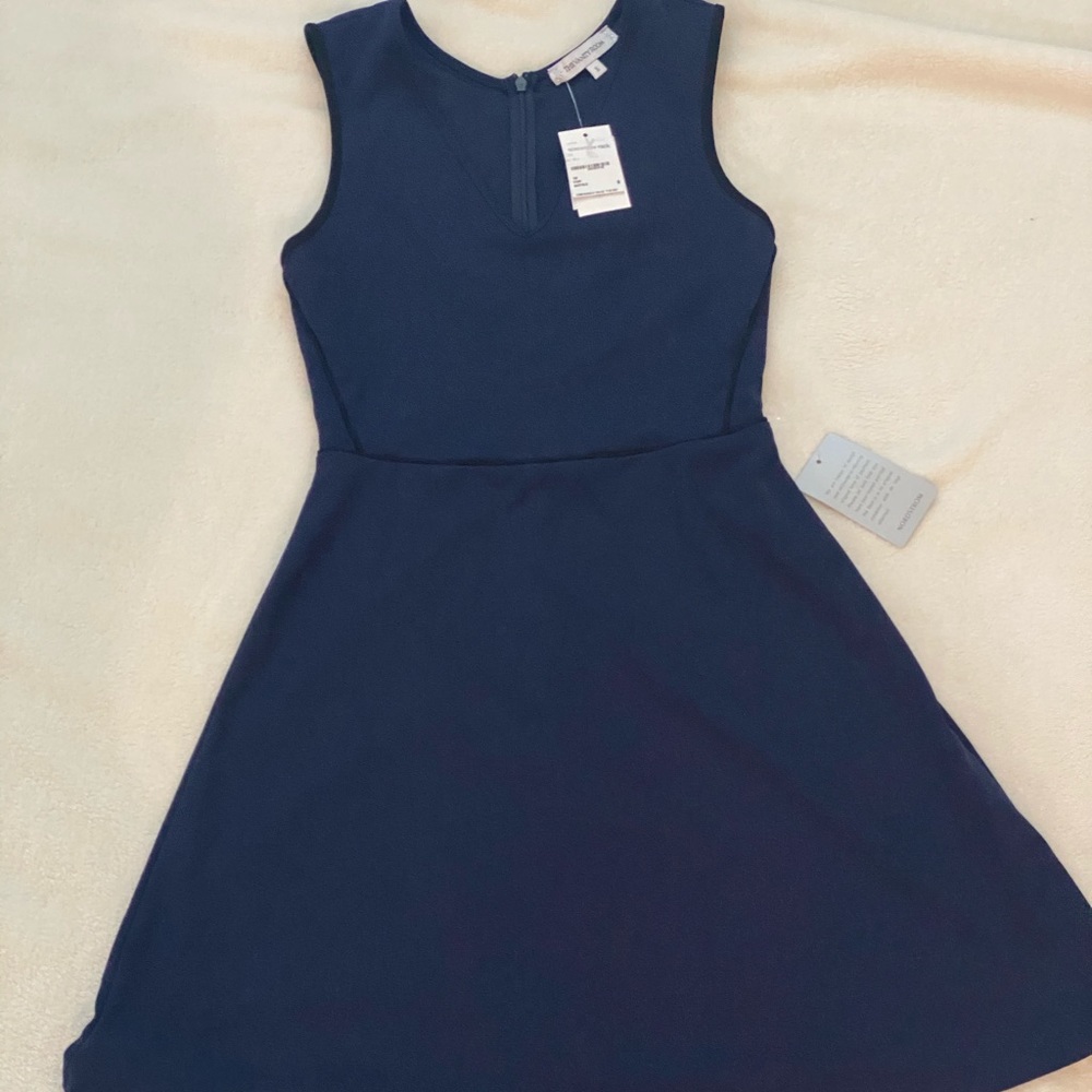 Nordstrom navy blue dress.
